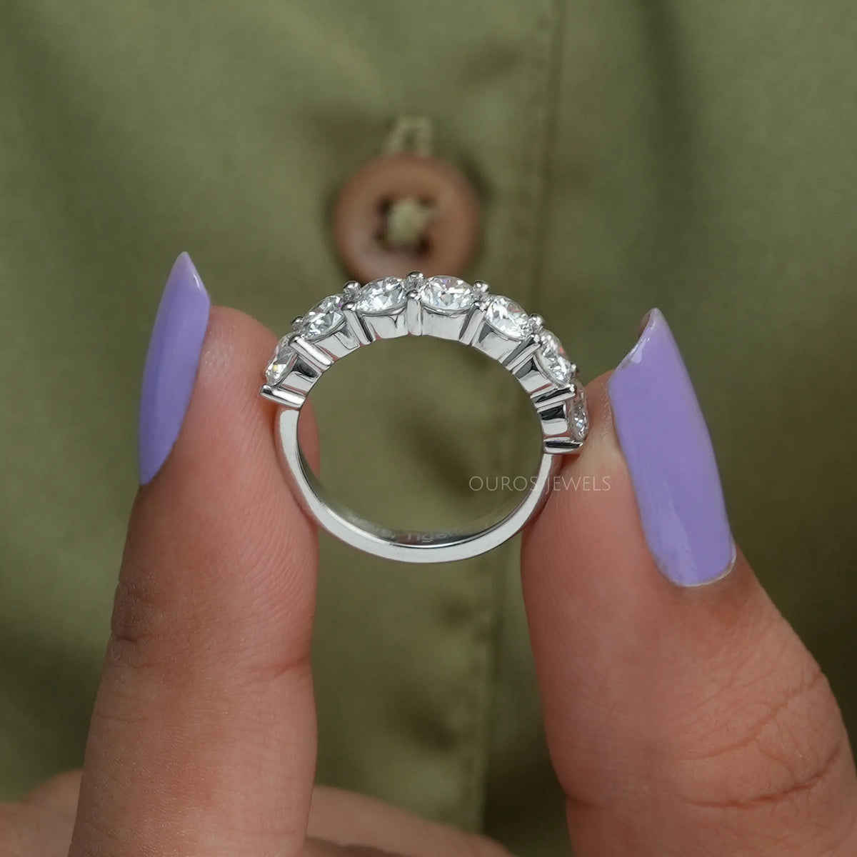 Brilliant Round Diamond Half Eternity Band