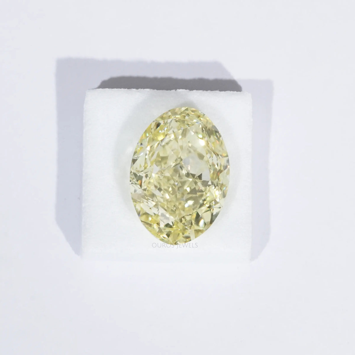 Fancy Yellow Modified Oval Cut Loose Diamond