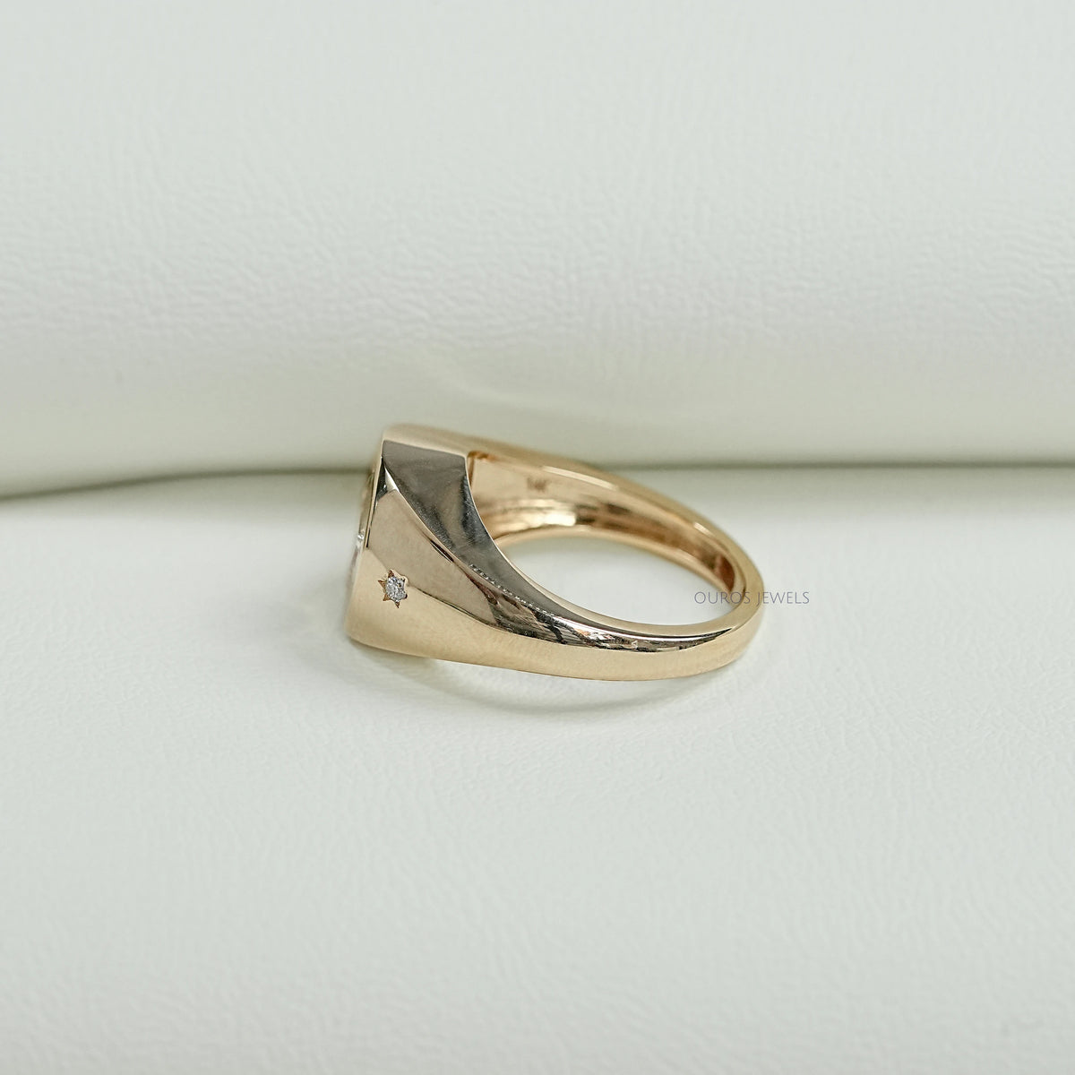 Antique Bull Cut Lab Diamond Wedding Ring Ring