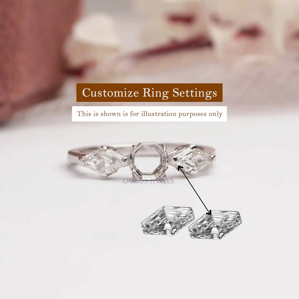 Modified Lozenge Cut Lab Diamond Pair Loose