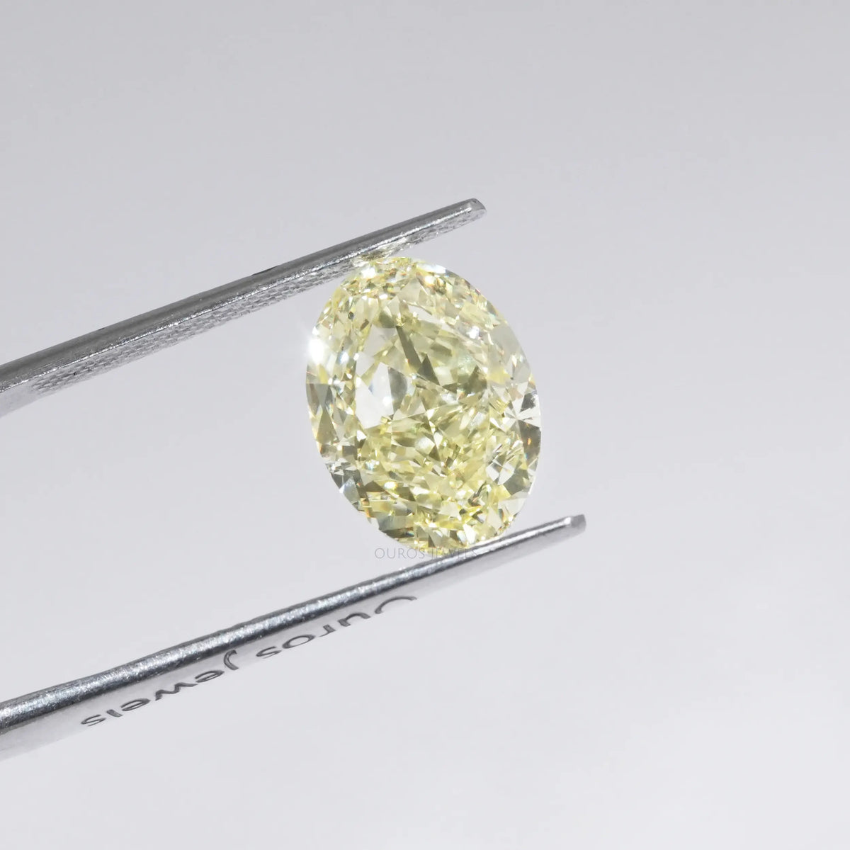 Fancy Yellow Modified Oval Cut Loose Diamond