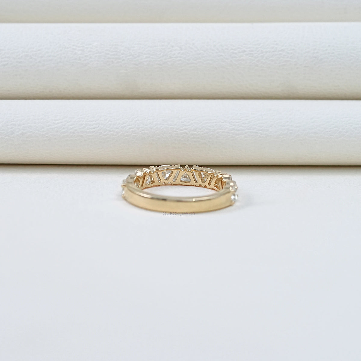 Multi Shape Lab Diamond Wedding Band Ring