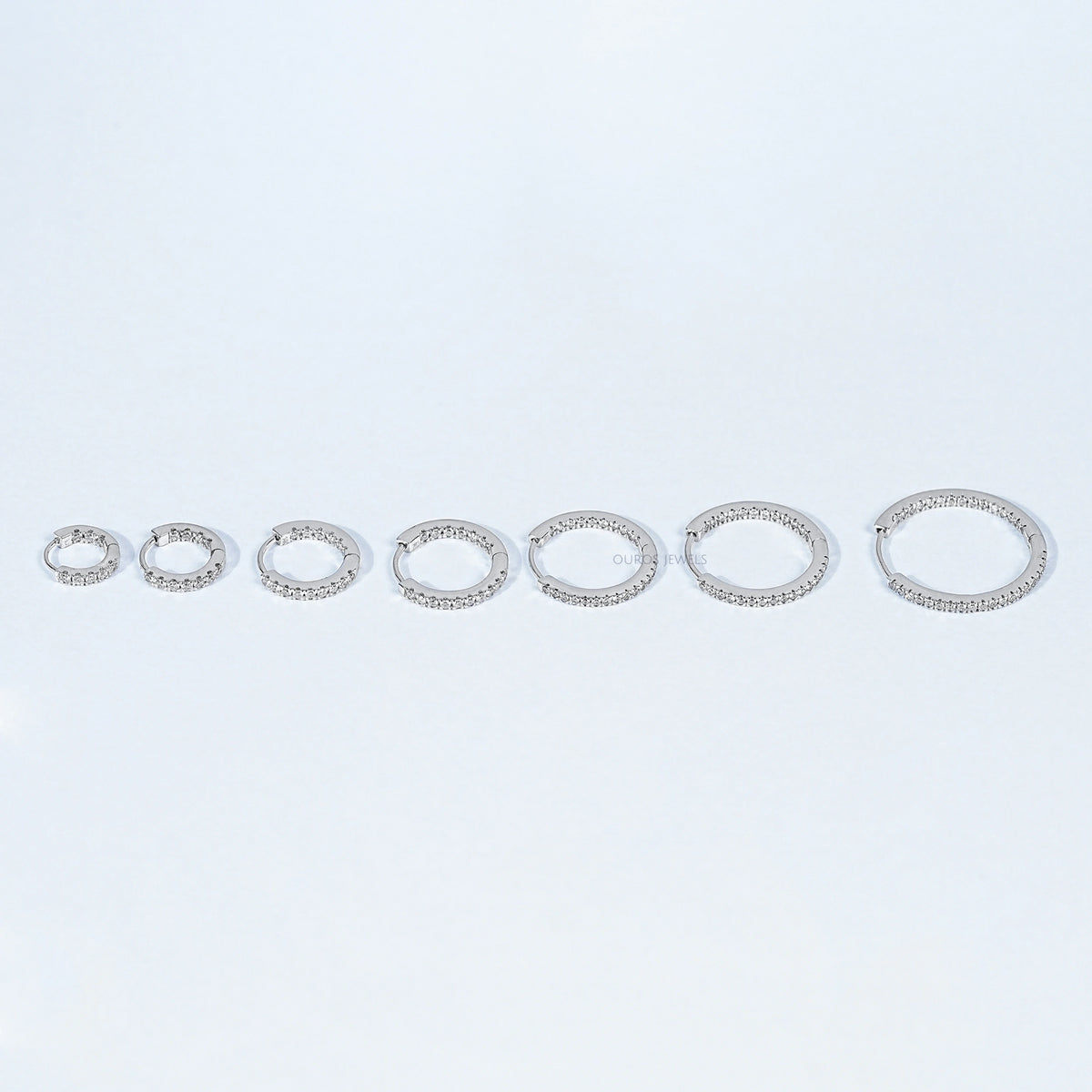 Lab Grown Round Diamond Hoop Earrings Earring