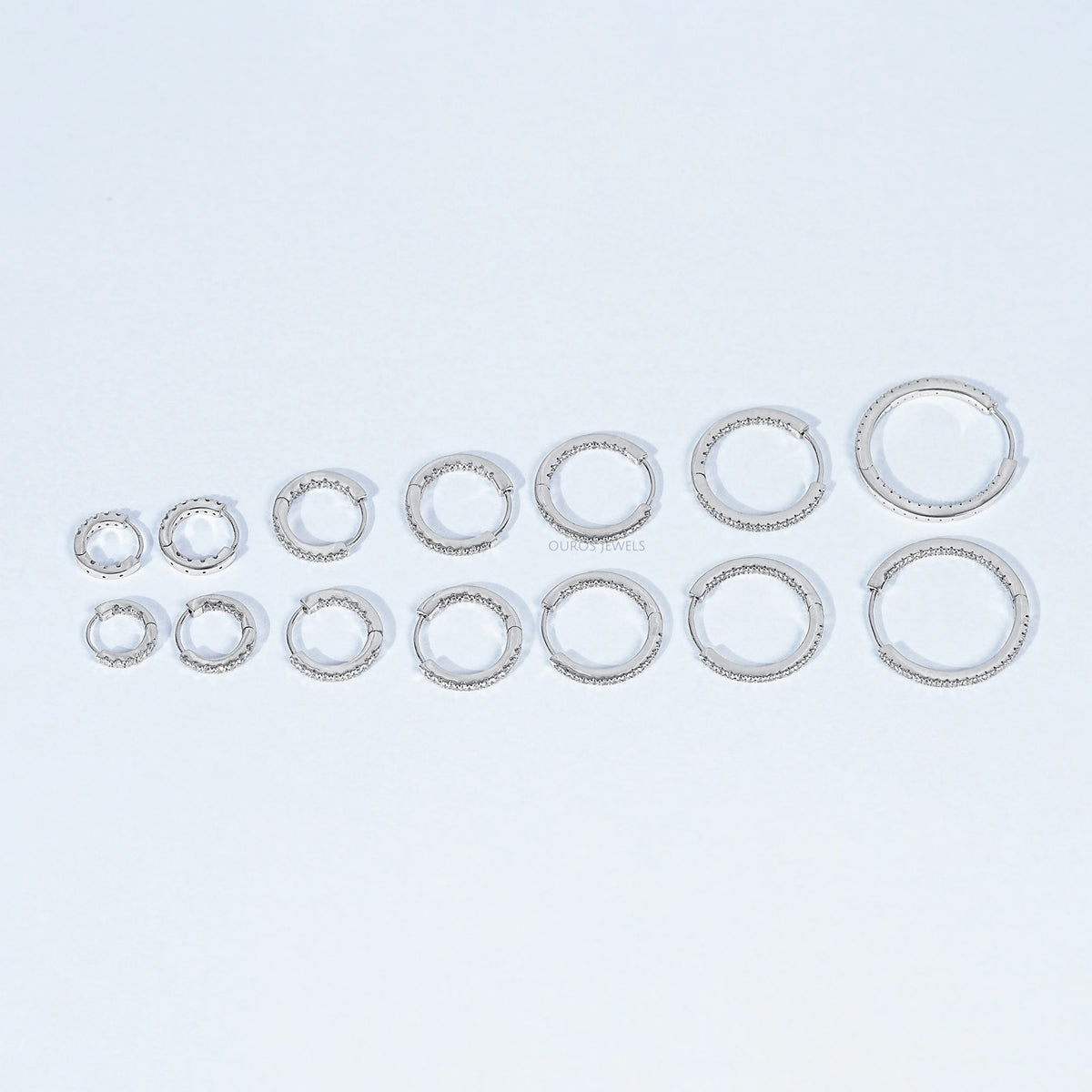Lab Grown Round Diamond Hoop Earrings Earring