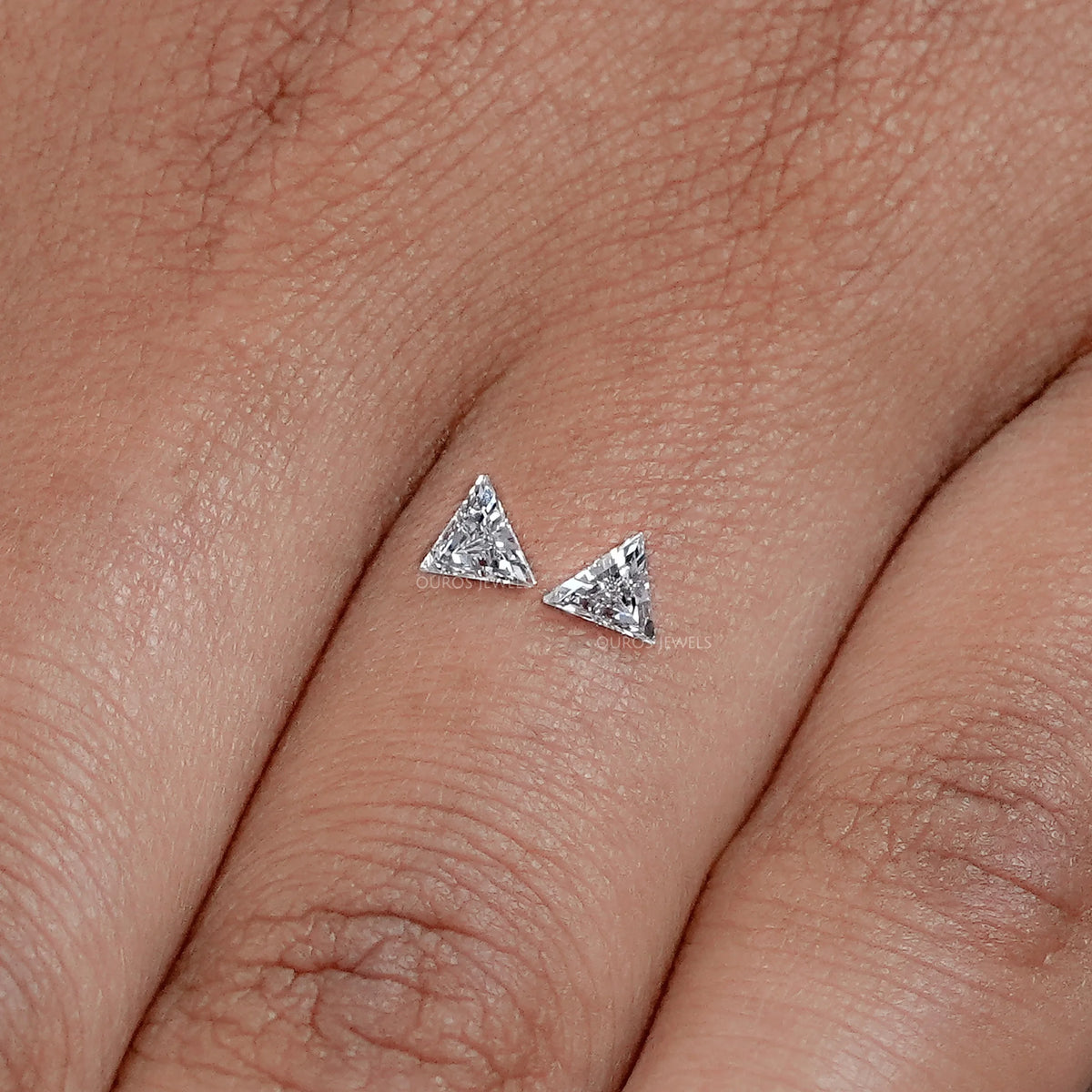 Step Cut Triangle Lab Diamond For Matching Pair Loose