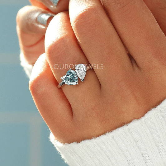 Heart & Pear Diamond Toi Et Moi Wedding Ring Rings