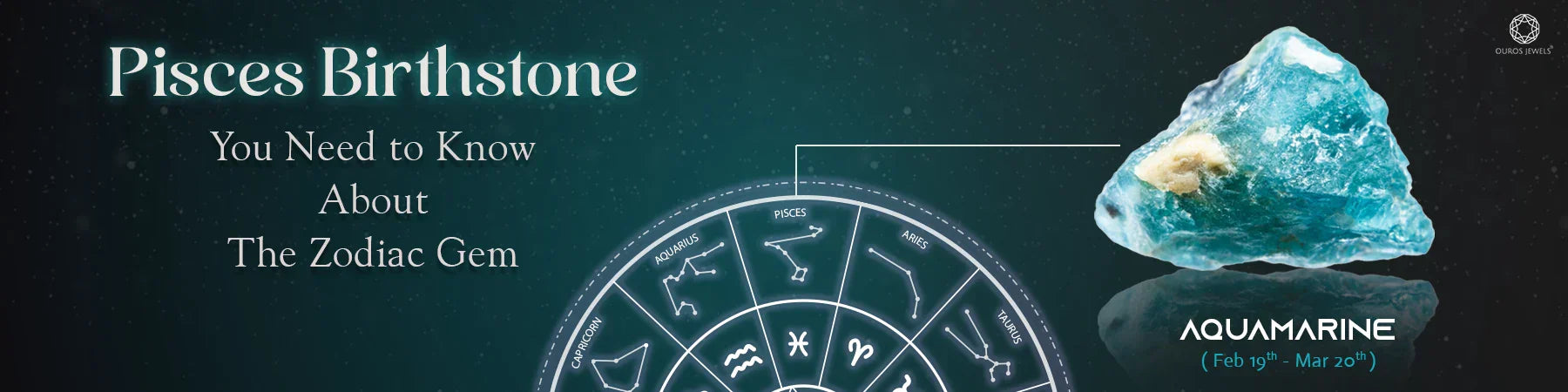 Pisces Birthstone: Discover Aquamarine, the zodiac gem for Pisces (Feb 19th - Mar 20th). Learn about its significance, history, and astrological importance