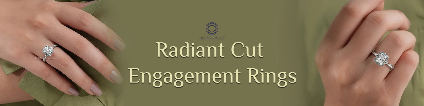 Image showing Radiant diamond engagement ring for her