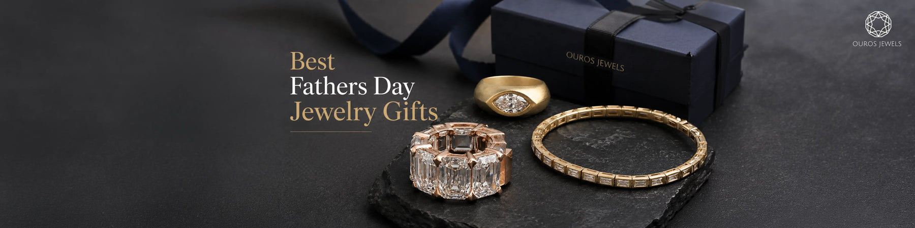 Fathers Day Jewelry Gifts - Luxury Diamond Rings and Tennis Bracelet Collection by Ouros Jewels