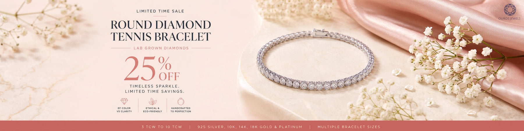25% off diamond tennis bracelet sale