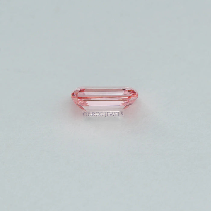 Pink Emerald Cut Lab Grown Diamond Loose