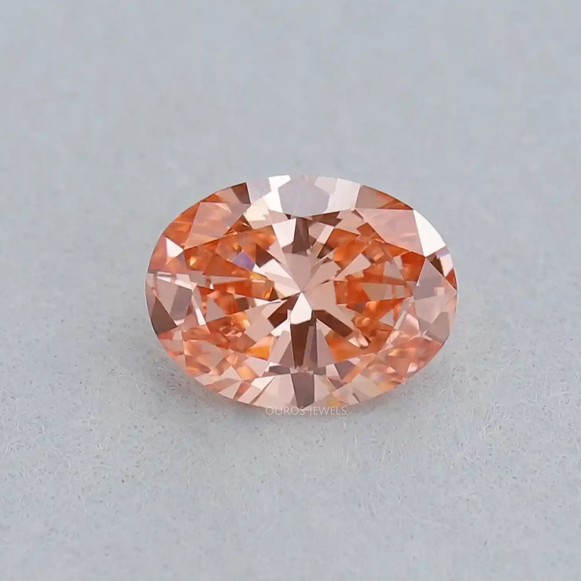 0.82 Carat Fancy Pink Vivid Oval Cut Lab Grown Diamond Loose