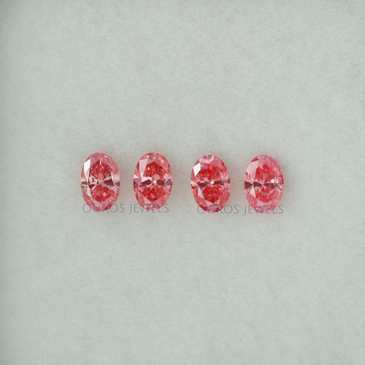 0.25 Carat Each Pink Oval Cut Lab Grown Diamond Loose