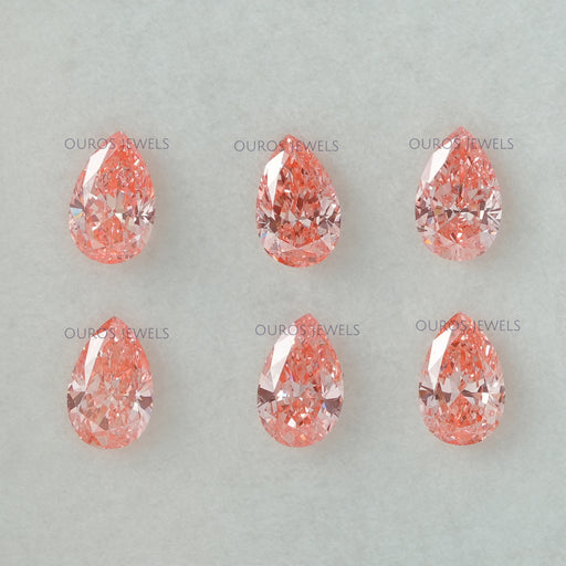 0.33 Carat Each Pink Pear Loose Diamond
