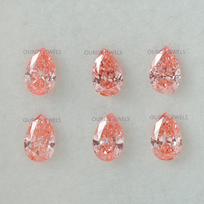 0.33 Carat Each Pink Pear Loose Diamond