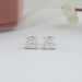 Princess Cut Lab Grown Diamond Stud Earring