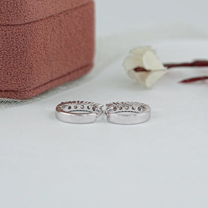 Round Lab Diamond Hoop Earrings