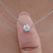 Round Cut Lab Diamond Solitaire Pendant Necklaces