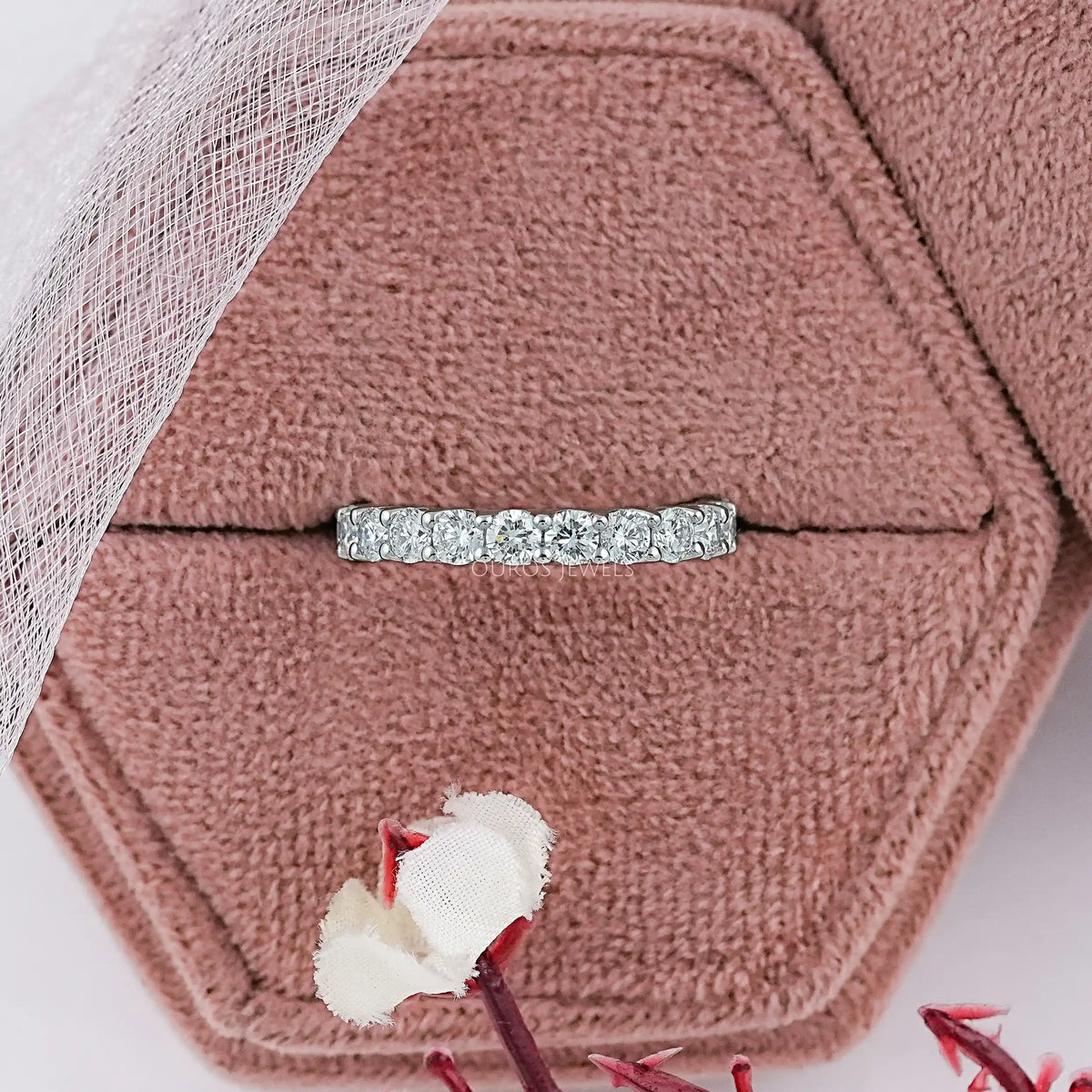 Round Diamond Eternity Wedding Band Ring