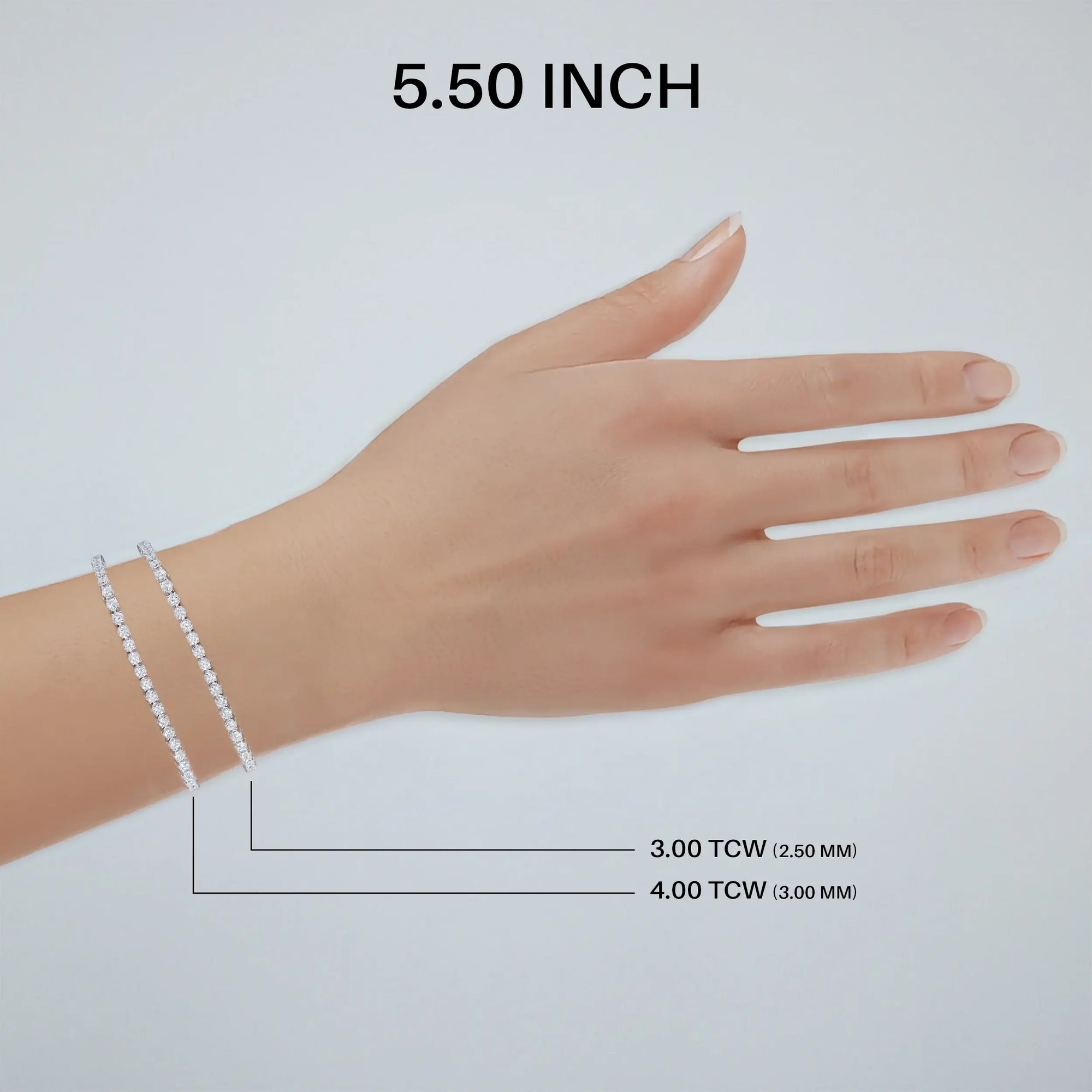 Round Cut Lab Grown Diamond Tennis Bracelet - 3.00 | 4.00 TCW Bracelet