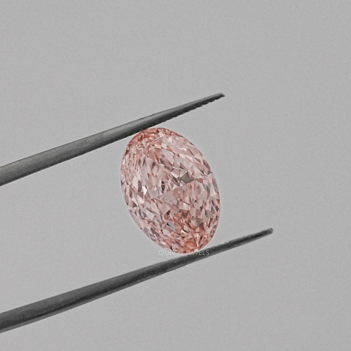 Fancy Intense Pink Oval Cut Lab Diamond Loose