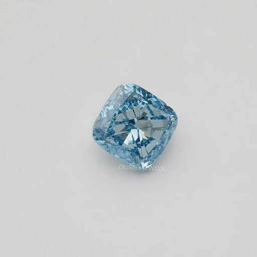 5.00 Carat Blue Cushion Cut Lab Diamond Loose