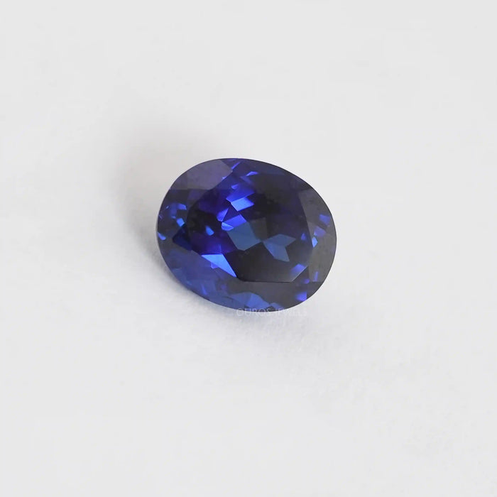 Blue Sapphire Oval Cut Lab Grown Gemstone Loose