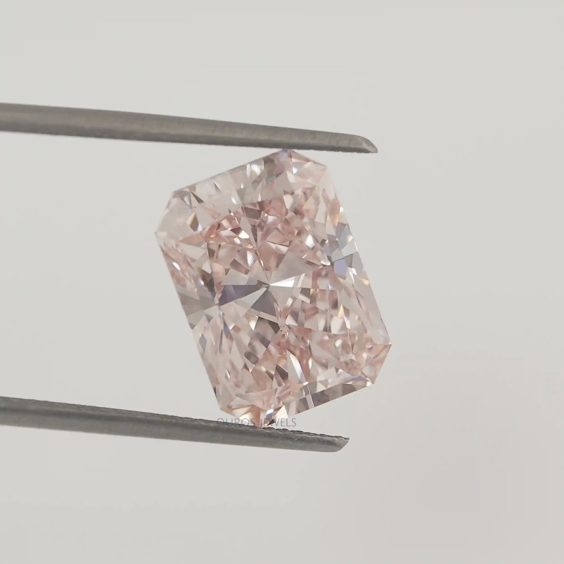 8.04 Carat Certified Radiant Cut Fancy Intense Pink Diamond