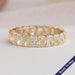 Yellow Radiant Cut Lab Diamond Eternity Band Ring
