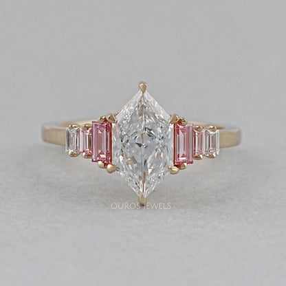 Dutch Marquise Diamond Ring With Baguette