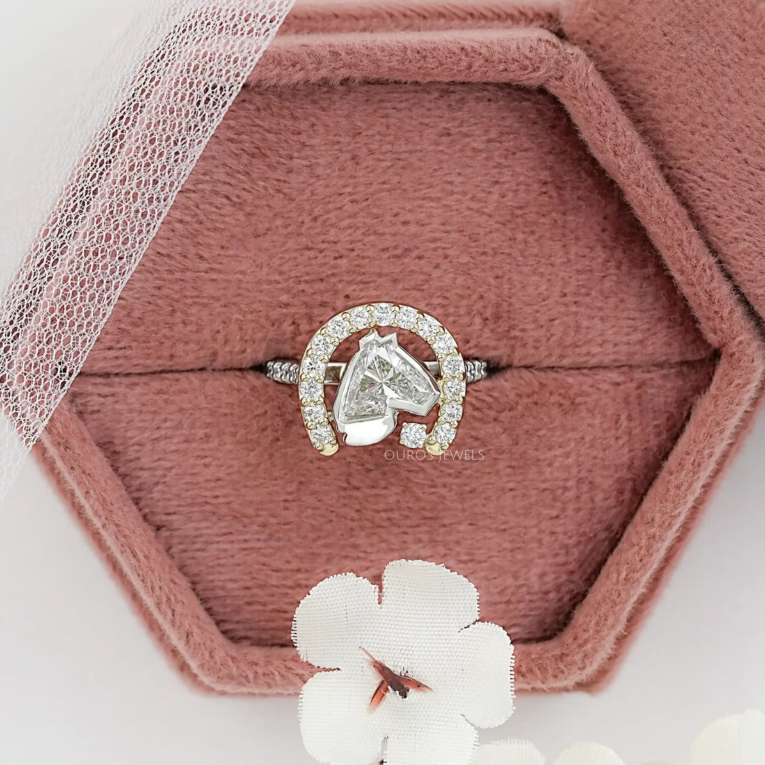 Antique Shape Horse Cut Diamond Ring Ring