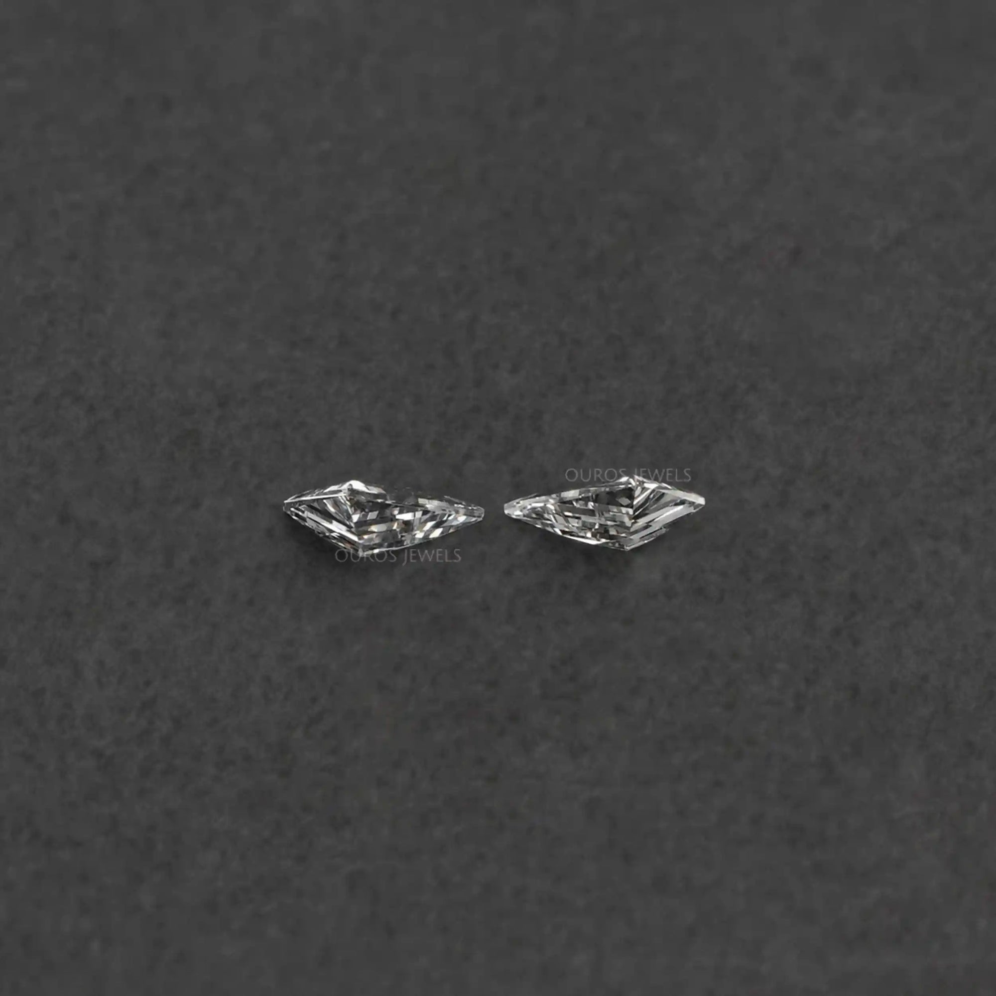 Long Triangle Shape Lab Diamond Matching Pair Loose