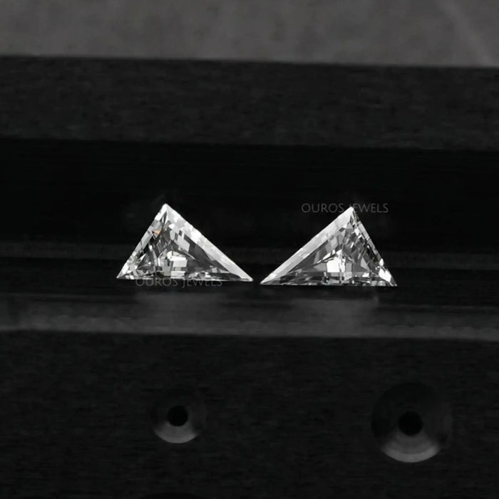 Long Triangle Shape Lab Diamond Matching Pair Loose