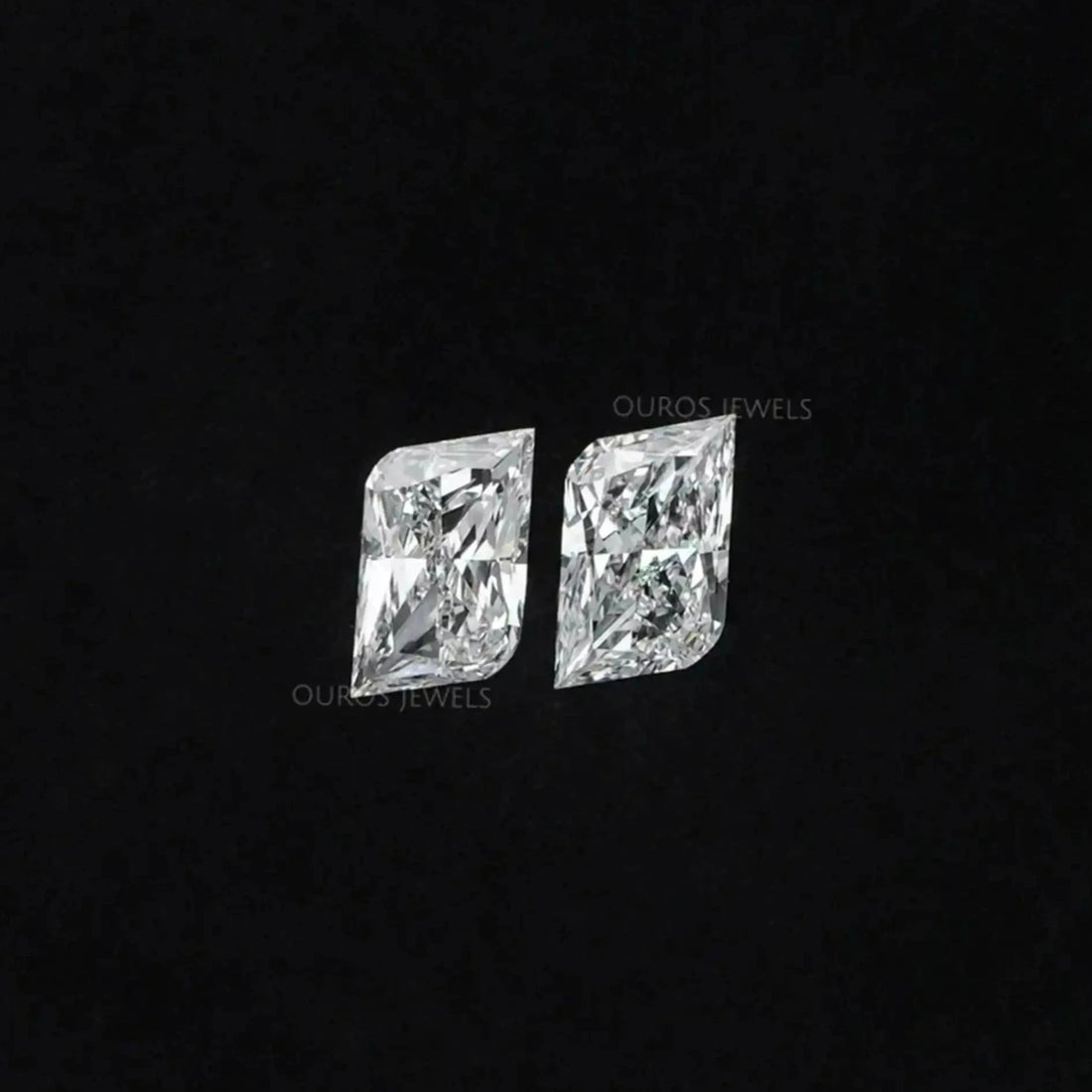Rounded Modified Kite Shape Lab Diamond Pair Loose