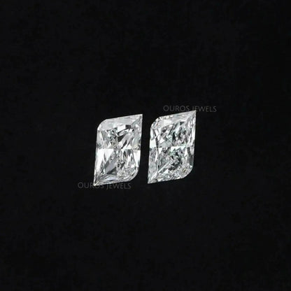 Rounded Modified Kite Shape Lab Diamond Pair Loose
