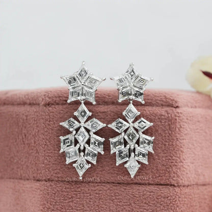 Lozenge Cut Lab Diamond Earrings