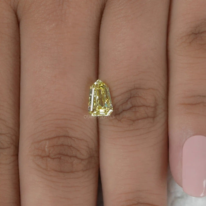 1.50 Carat Fancy Yellow Arrow Cut Lab Grown Diamond
