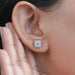 Asscher Lab Diamond Halo Stud Earrings Earring