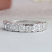 Asscher Cut Lab Diamond Half Eternity Wedding Band