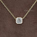 Bezel Set Asscher Cut Lab Diamond Pendant Necklaces