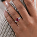 Ruby And Diamond Three Stone Ring Rings