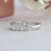 Asscher Cut Lab Diamond Half Eternity Wedding Band