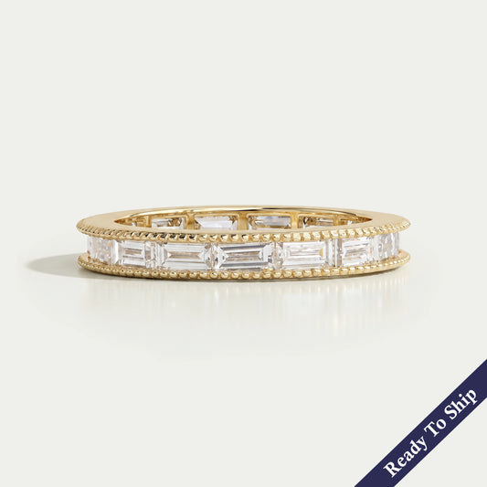 Baguette Cut Lab Grown Diamond Full Eternity Wedding Band
