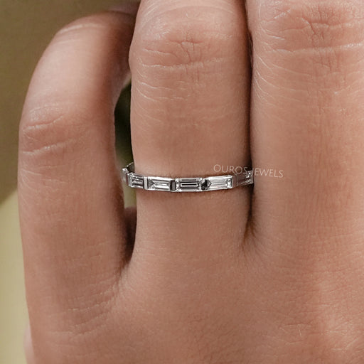 Baguette Cut Lab Grown Diamond Full Eternity Band
