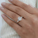 Elongated Cushion And Baguette Diamond Five Stone Engagement Ring Rings