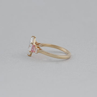Dutch Marquise Diamond Ring With Baguette