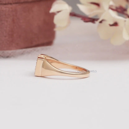 Baguette And Round Cut Lab Grown Diamond Wedding Ring
