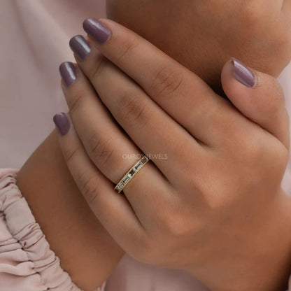 Baguette Cut Lab Grown Diamond Full Eternity Wedding Band