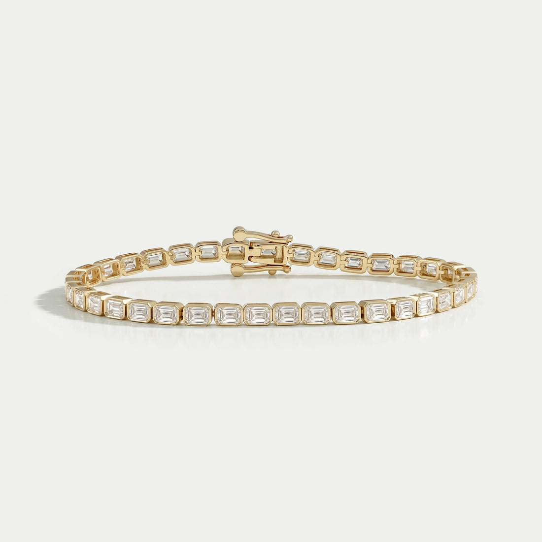 East West Emerald Cut Lab Grown Diamond Tennis Bracelet Bracelet