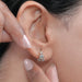 Round Lab Diamond Bezel Set Huggie Earrings Earring